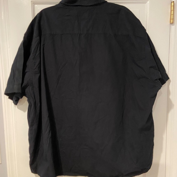 Steve’s Jeans Men’s 4X Black Button-Up Shirt – 100% Cotton, Short Sleeve - Picture 4 of 5